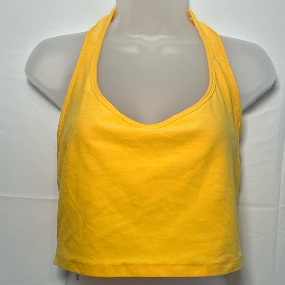 Beyond Yoga Bright Yellow Halter Crop Top - Picture 1 of 5